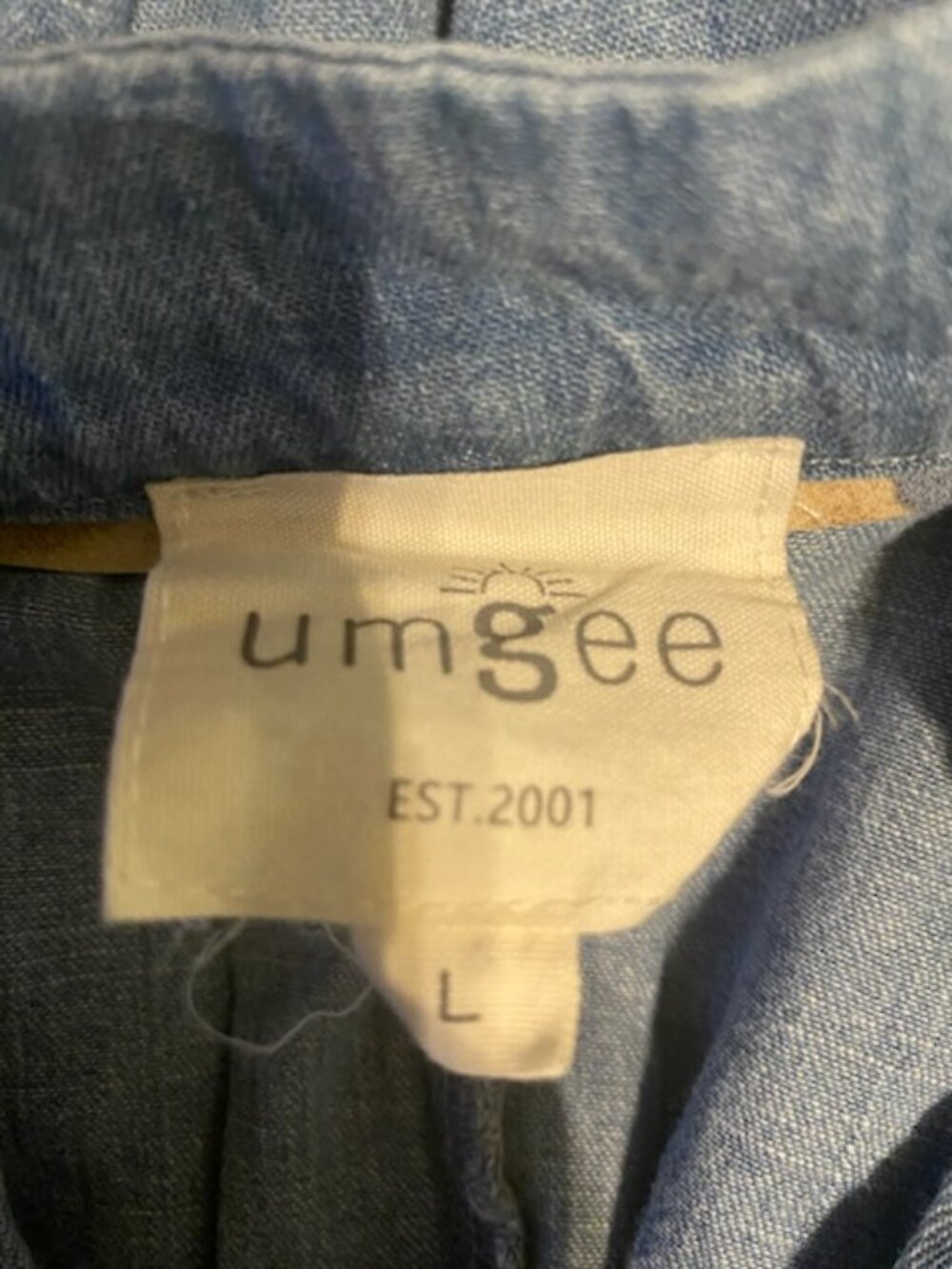Umgee mini denim dress, size large - Picture 7 of 7